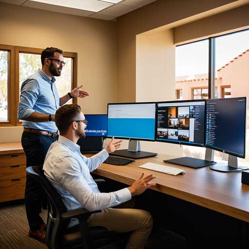 Professional IT technician providing on-site support for a local business in Santa Fe, enhancing productivity with personalized and reliable IT solutions.